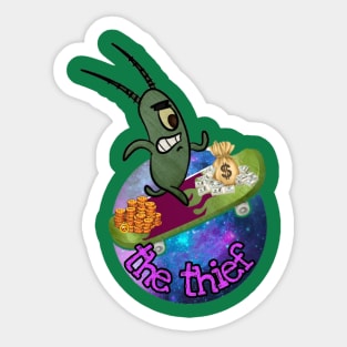 plankton the thief Sticker